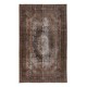 Classic Aubusson Inspired Handmade Turkish Area Rug in Brown
