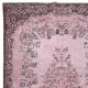 Handmade Turkish Area Rug in Light Pink, Living Room Carpet, Kitchen Rug, Bedroom Floor Covering