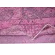 Modern Floral Medallion Design Rug in Light Pink, Handknotted in Turkey