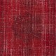 Dark Red Turkish Area Rug for Living Room, Modern Handmade Carpet for Dining Room, Kitchen Floor Covering