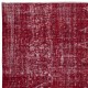 Modern & Contemporary Rug in Dark Red, Handmade Turkish Wool Carpet