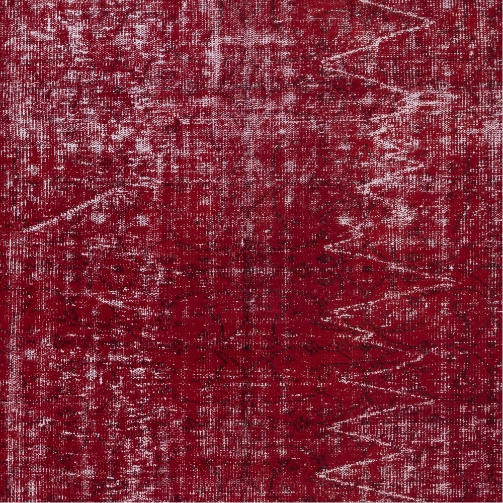 Modern & Contemporary Rug in Dark Red, Handmade Turkish Wool Carpet
