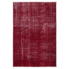 Modern & Contemporary Rug in Dark Red, Handmade Turkish Wool Carpet