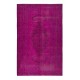 Modern & Contemporary Rug in Pink, Handmade Turkish Wool Carpet