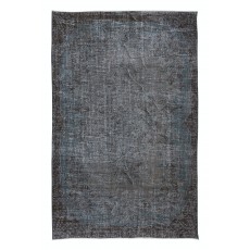 Contemporary Handmade Turkish Area Rug in Pure Gray, Brown & Bluish Gray