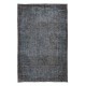 Contemporary Handmade Turkish Area Rug in Pure Gray, Brown & Bluish Gray