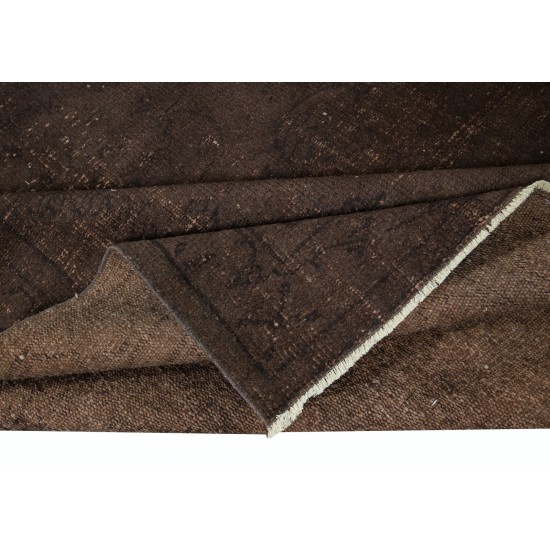 Modern Area Rug in Brown, Turkish Wool Carpet, Handmade in Turkey