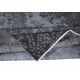 Modern Area Rug in Gray & Black, Room-Size Overdyed Carpet, Handmade Living Room Carpet