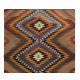 Vintage Handwoven Turkish Kilim, Multicolored Diamond Design Flatweave Rug, 100% Wool Vintage Handwoven Turkish Kilim, Multicolored Diamond Design Flatweave Rug, 100% Wool