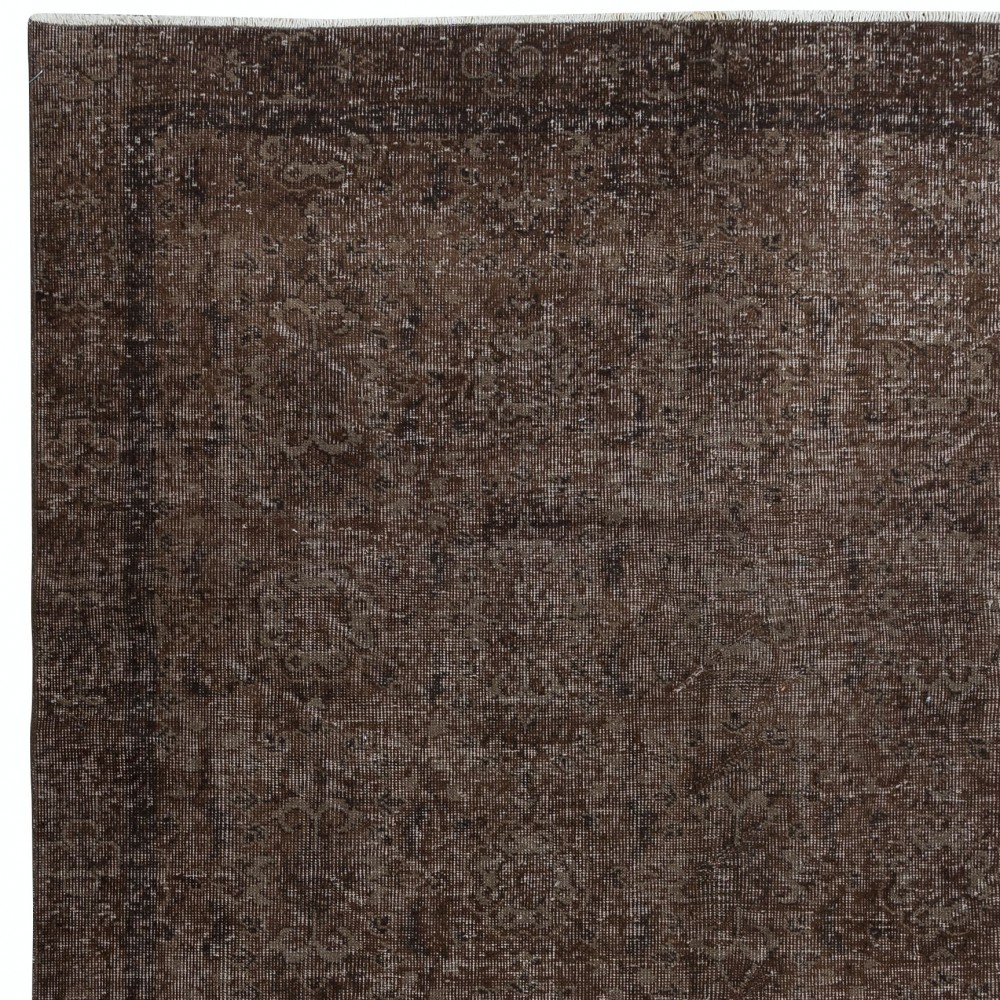 Brown Rug for Modern Interiors, Hand Knotted in Central Anatolia