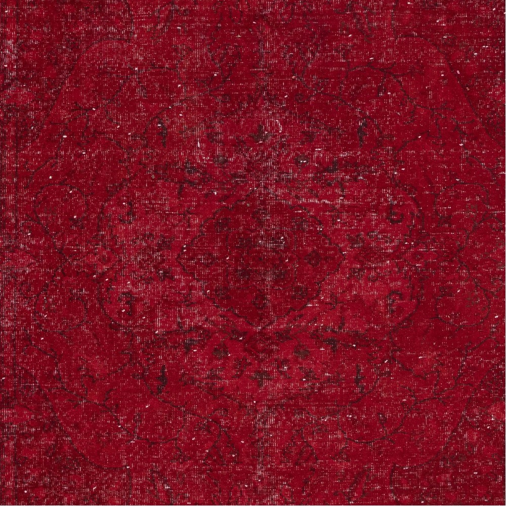 Decorative Red Area Rug, Room Size Handmade Turkish Carpet