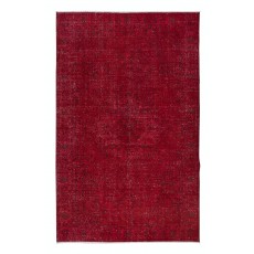 Decorative Red Area Rug, Room Size Handmade Turkish Carpet