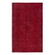 Decorative Red Area Rug, Room Size Handmade Turkish Carpet