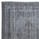 Hand Knotted Turkish Area Rug for Living Room Decor, Gray Handmade Kitchen Carpet for Kid's Room