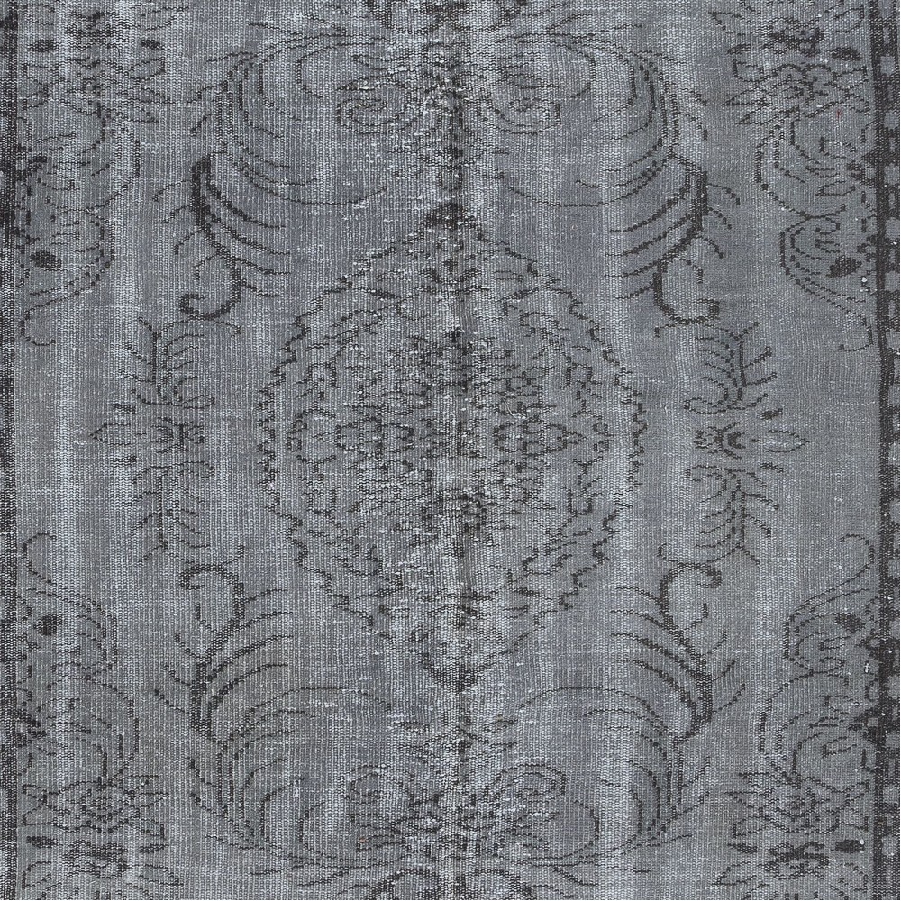 Hand Knotted Turkish Area Rug for Living Room Decor, Gray Handmade Kitchen Carpet for Kid's Room