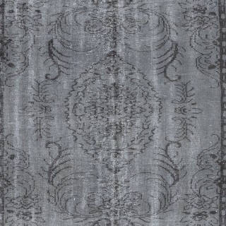 Hand Knotted Turkish Area Rug for Living Room Decor, Gray Handmade Kitchen Carpet for Kid's Room