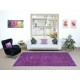 Plain Purple Handmade Indoor Outdoor Rug for Bedroom Aesthetic. Turkish Bohemian Carpet for Living Room