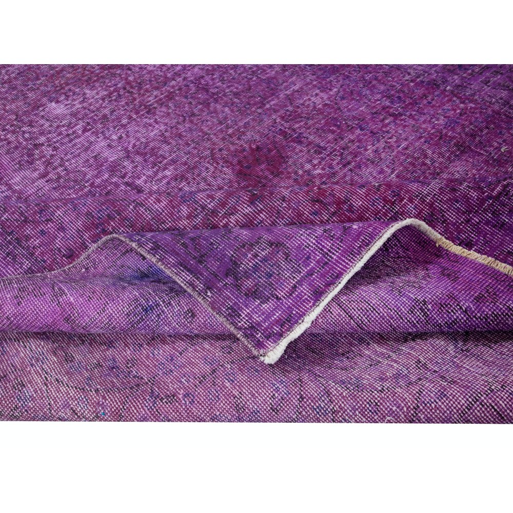 Plain Purple Handmade Indoor Outdoor Rug for Bedroom Aesthetic. Turkish Bohemian Carpet for Living Room