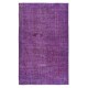 Plain Purple Handmade Indoor Outdoor Rug for Bedroom Aesthetic. Turkish Bohemian Carpet for Living Room