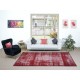 Shabby Chic Style Turkish Red Area Rug, Handmade Carpet, Woolen Floor Covering