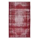 Shabby Chic Style Turkish Red Area Rug, Handmade Carpet, Woolen Floor Covering