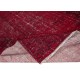 Handmade Turkish Dark Red Area Rug for Living Room, Modern Style Carpet for Dining Room