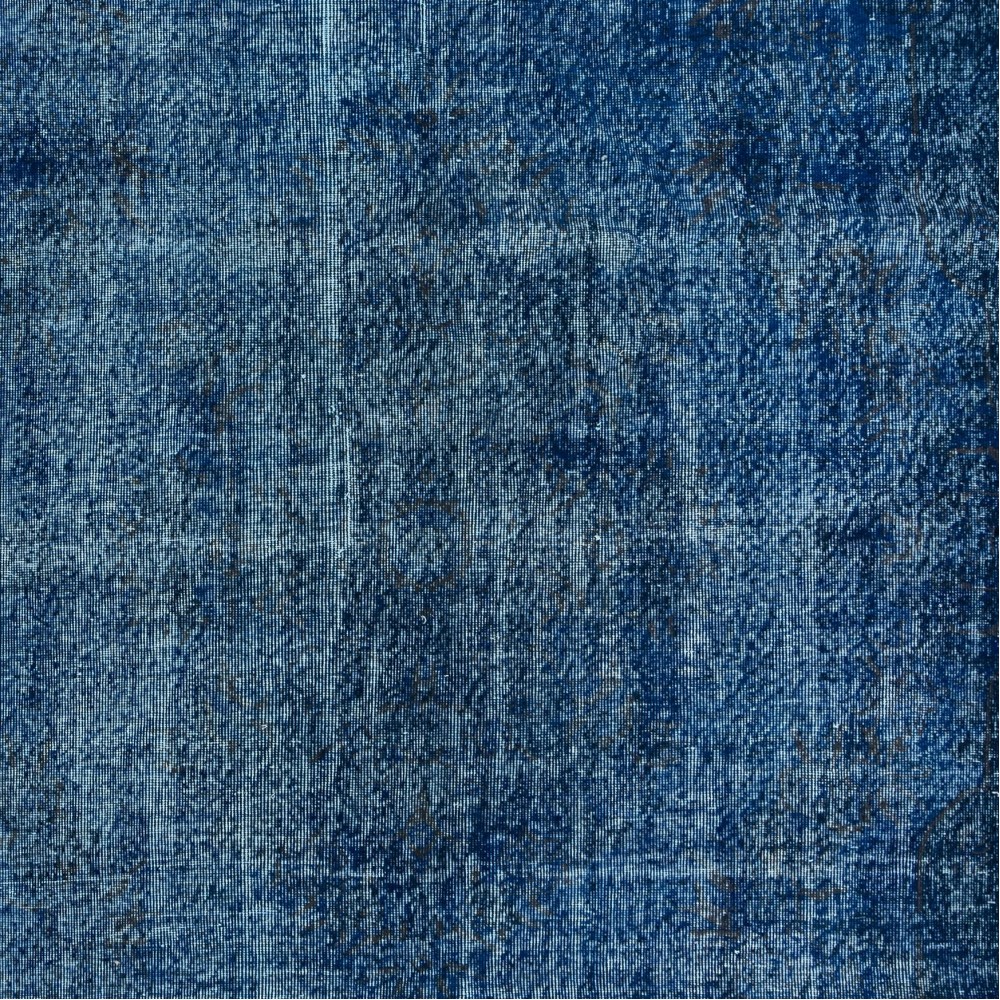 Blue Handmade Room Size Rug, Upcycled Turkish Carpet, Floor Covering
