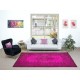 Fantastic Handmade Turkish Rug with Medallion Design & Hot Pink Field, Art for the Floor