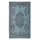 Contemporary Handmade Area Rug in Light Blue, Sky Blue Anatolian Low Pile Wool Carpet for Home & Office