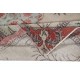 Vintage European Design Handmade Rug in Beige, Red and Green Colors