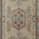 European Design Handmade Anatolian Rug, Vintage Deco Carpet, Beige, Red & Green Colors