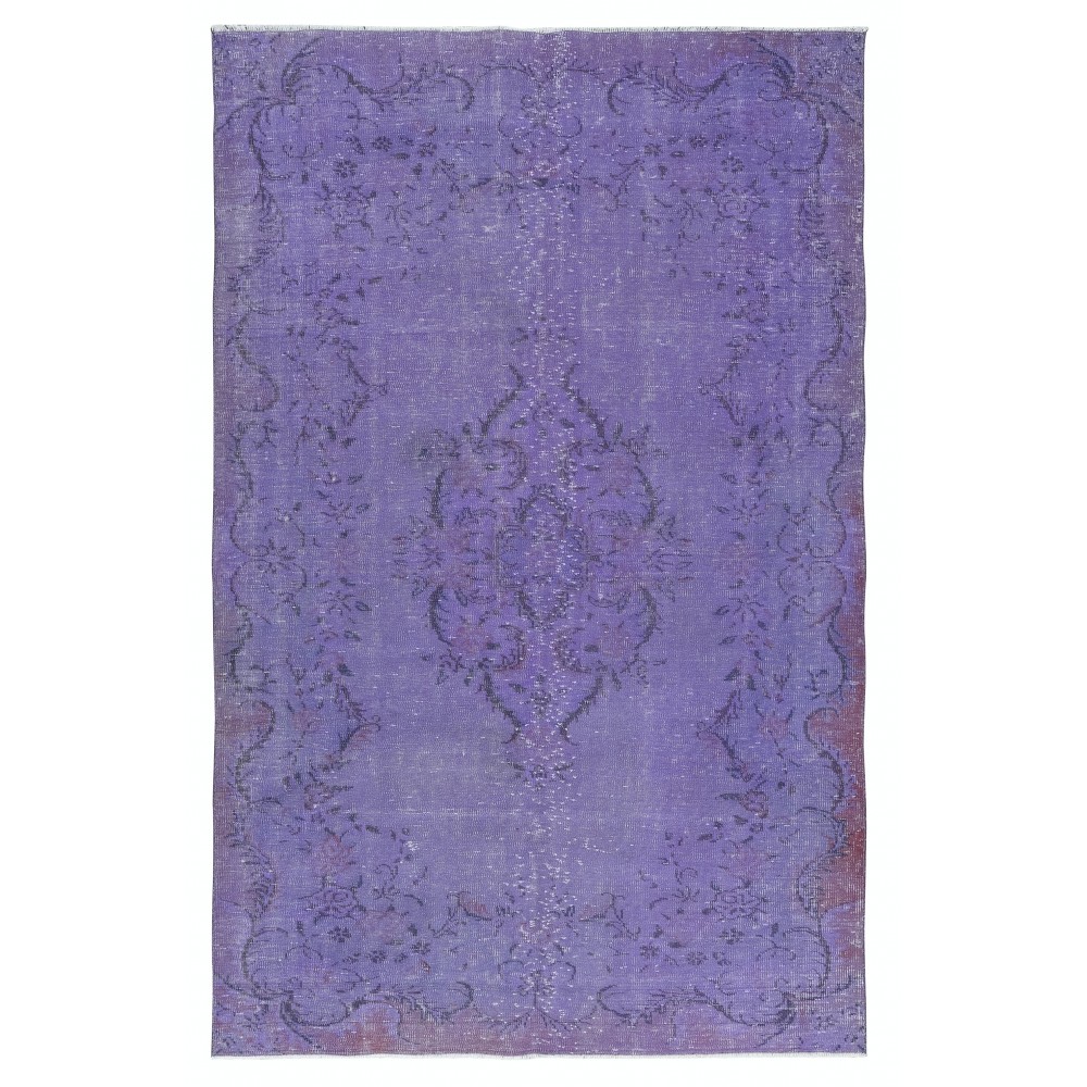 Orchid Purple Handmade Area Rug for Modern Offices, Living Room Carpet, Kitchen Floor Covering
