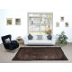 Modern Handmade Turkish Rug in Brown, Vintage Carpet made of wool & cotton