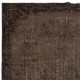 Modern Handmade Turkish Rug in Brown, Vintage Carpet made of wool & cotton