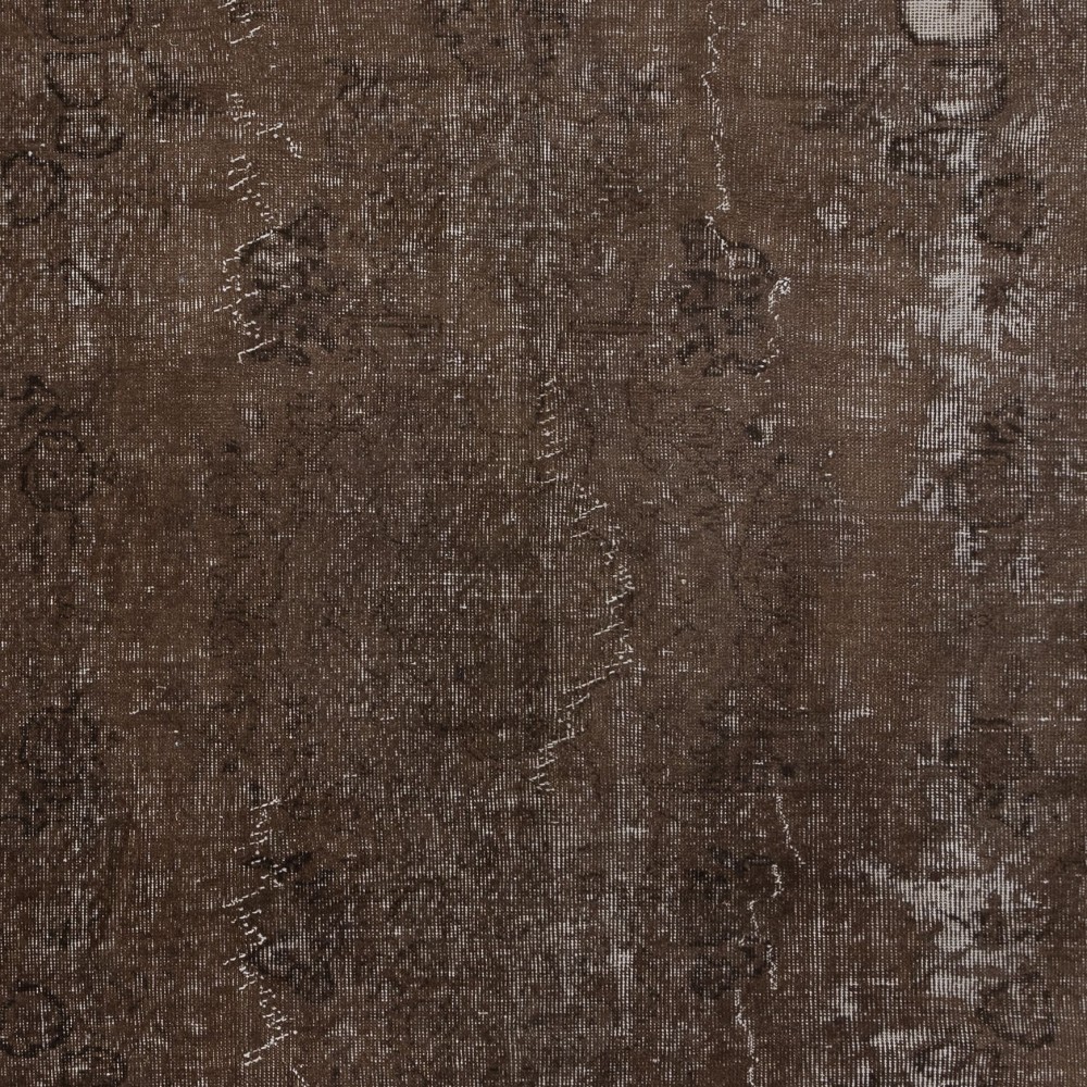 Modern Handmade Turkish Rug in Brown, Vintage Carpet made of wool & cotton