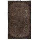 Modern Handmade Turkish Rug in Brown, Vintage Carpet made of wool & cotton