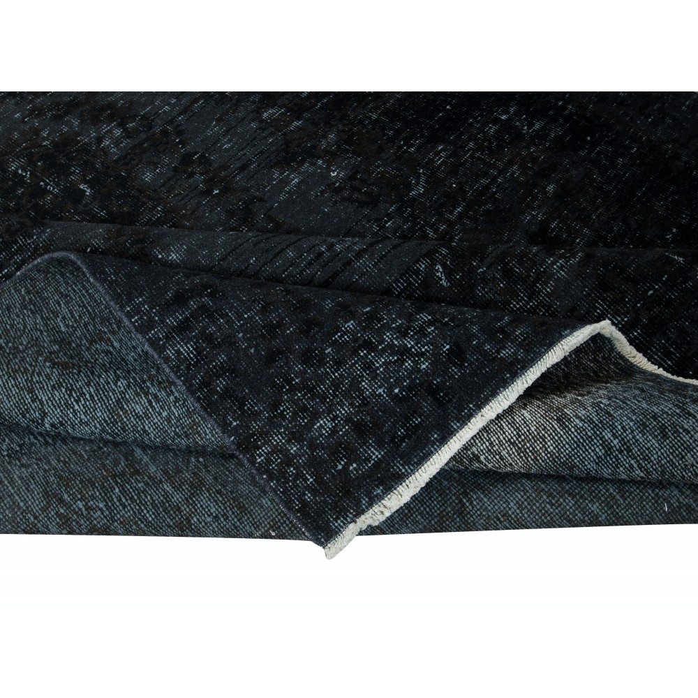 Black Handmade Turkish Rug for Living Room, Entrance, Bedroom, Dining Room & Kids Room