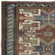 Unique Vintage Hand Knotted Turkish Area Rug with Geometric Patters