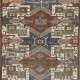 Unique Vintage Hand Knotted Turkish Area Rug with Geometric Patters
