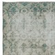 Faded Handmade Anatolian Oushak Area Rug in Beige & Green. Vintage Country Homes & Rustic Decor Carpet