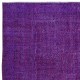 Contemporary Wool Area Rug in Purple, Hand-Knotted in Turkey