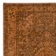 Elegant Hand-Made Turkish Area Rug in Burnt Orange, Contemporary Upcycled Carpet