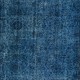 Ocean Blue Handmade Area Rug, Decorative Turkish Carpet, Woolen Floor Covering