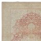 Outstanding Hand Knotted Turkish Area Rug in Beige & Red with Medallion Design