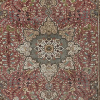 Exceptional Oriental Rug, All Wool, Handmade Turkish Carpet with Medallion Design