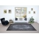 Handmade Gray Area Rug with Medallion Design. Turkish Carpet for Dining Room & Entryway