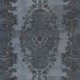 Handmade Gray Area Rug with Medallion Design. Turkish Carpet for Dining Room & Entryway
