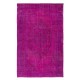 Contemporary Area Rug in Pink & Light Purple, Handmade Turkish Carpet, Woolen Floor Covering