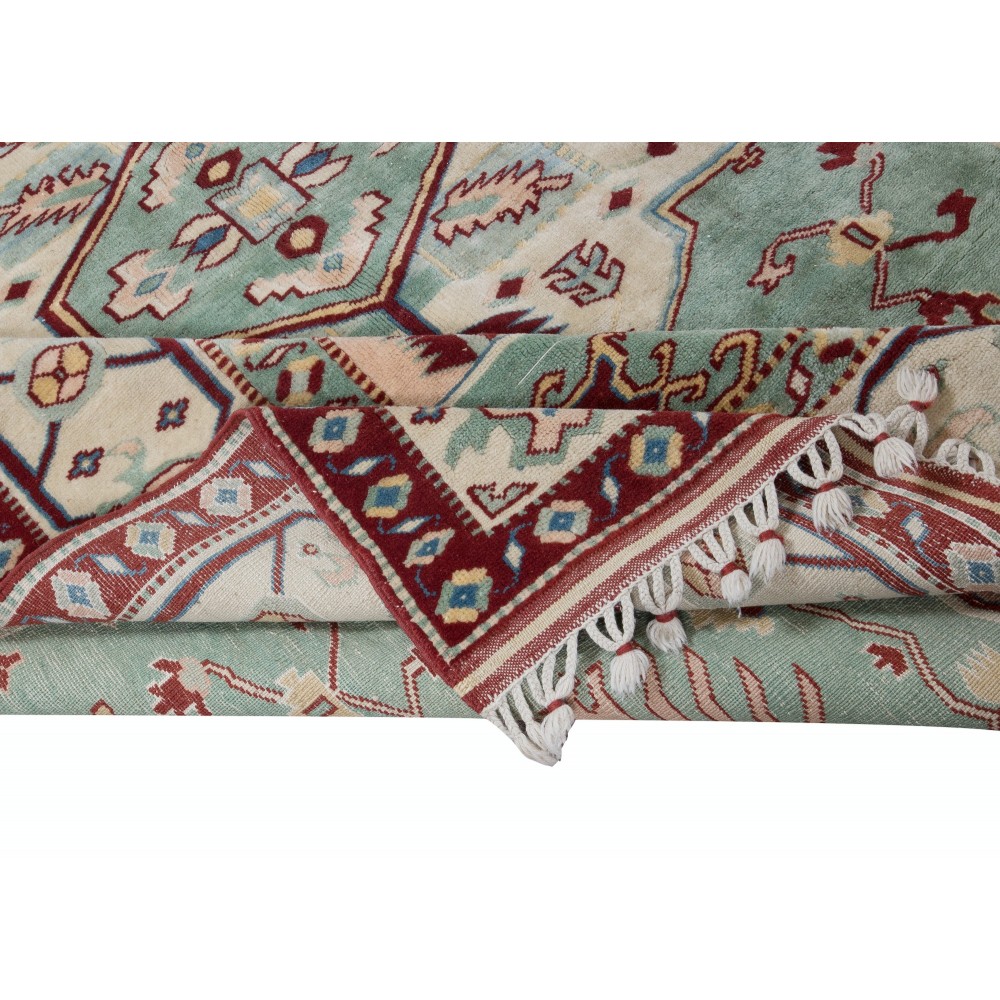 Decorative Handmade Area Rug, Contemporary Turkish Carpet with Fringe, 100% Wool