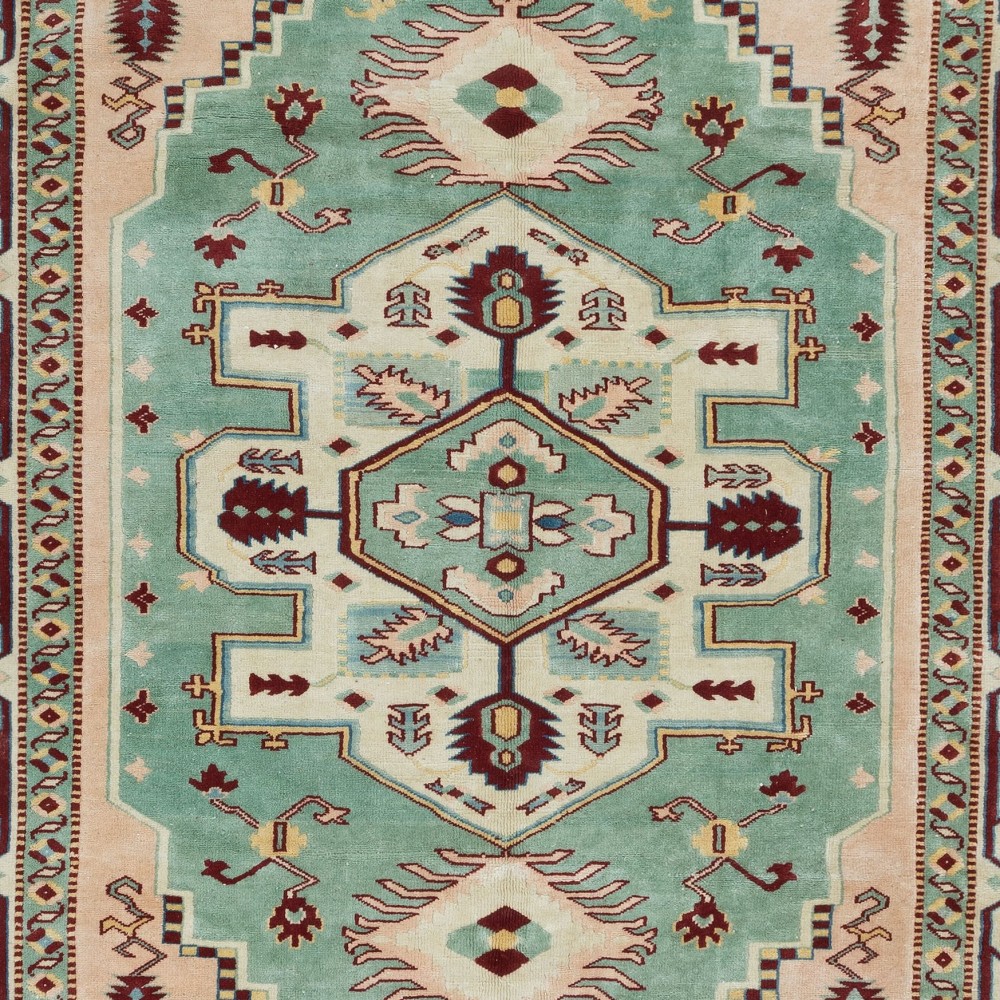 Decorative Handmade Area Rug, Contemporary Turkish Carpet with Fringe, 100% Wool